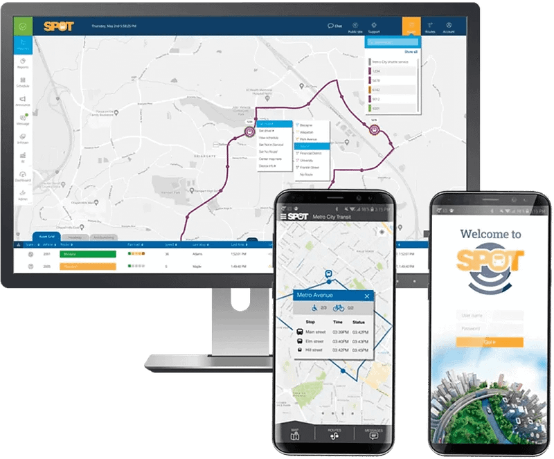 Intelligent Transit System Software on Desktop and Mobile